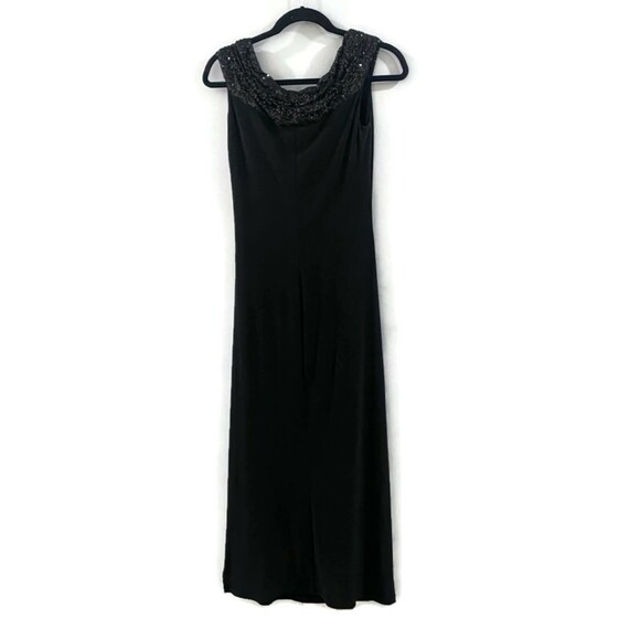 Lauren Ralph Lauren Sequin Collar Jersey Maxi Gown - Black 8 - Picture 3 of 6